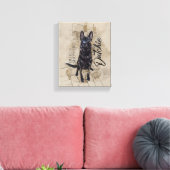 Dutch Shepherd - Niederländische Illustration Leinwanddruck (Insitu (Wohnzimmer))