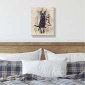 Dutch Shepherd - Niederländische Illustration Leinwanddruck (Insitu (Schlafzimmer))