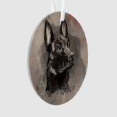 Dutch Shepherd - Niederländische Illustration Ornament (Vorderseite)