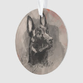 Dutch Shepherd - Niederländische Illustration Ornament (Vorderseite)