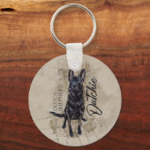 Dutch Shepherd - Niederländische Illustration Schlüsselanhänger (Vorderseite)