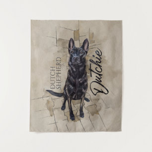 Dutch Shepherd - Niederländische Illustration Wandteppich