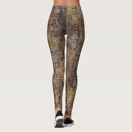 Dutch Shepherd - Word Art Pattern Leggings (Rückseite)