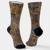 Dutch Shepherd - Word Art Pattern Socken (Gewinkelt)