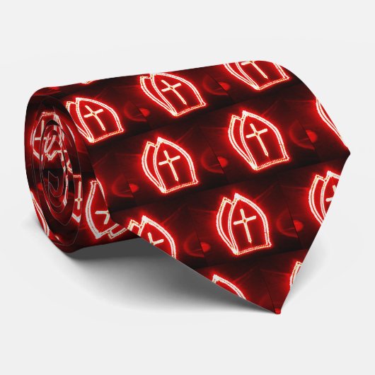 Dutch Sinterklaas Miter Pattern St. Nick Krawatte (Gerollt)