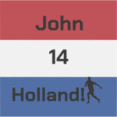 Dutch Soccer, anpassbar Aufkleber (Vorderseite)