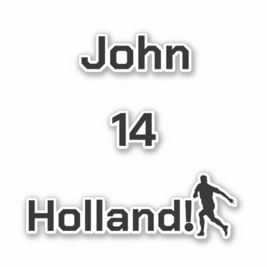 Dutch Soccer, anpassbar Aufkleber (Vorderseite)