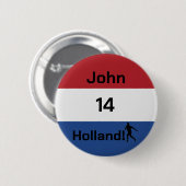 Dutch Soccer, anpassbar Button (Vorne & Hinten)