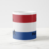 Dutch Soccer, anpassbar Jumbo-Tasse (Vorderseite)