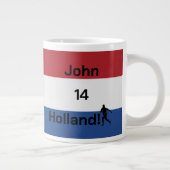 Dutch Soccer, anpassbar Jumbo-Tasse (Rechts)