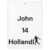 Dutch Soccer, anpassbar Klemmbrett (Rückseite)