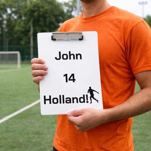 Dutch Soccer, anpassbar Klemmbrett