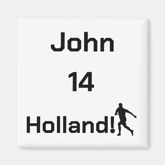 Dutch Soccer, anpassbar Magnet (Vorne)