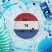Dutch Soccer, anpassbar Pappteller (Party)