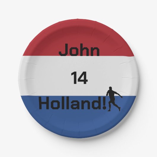 Dutch Soccer, anpassbar Pappteller (Vorderseite)