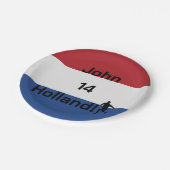 Dutch Soccer, anpassbar Pappteller (Schrägansicht)