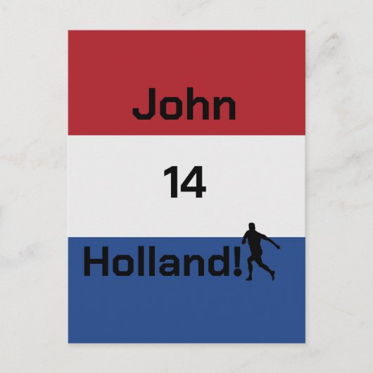 Dutch Soccer, anpassbar Postkarte (Vorderseite)