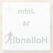 Dutch Soccer, anpassbarer Untersetzer aus Glas (Rückseite)