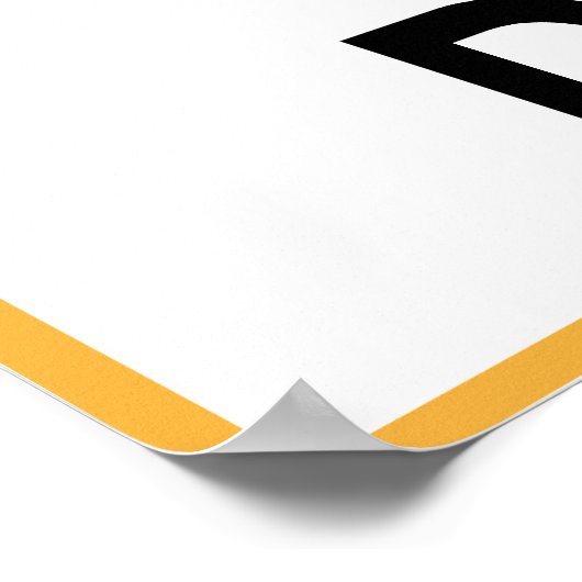 Dutch Speed Bump-Zeichen Poster (Ecke)