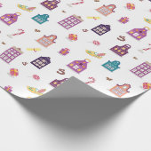Dutch St. Nicholas Day Sinterklaas Holiday, Houses Geschenkpapier (Ecke)