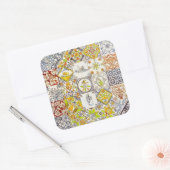 Dutch Tiles Quadratischer Aufkleber (Umschlag)