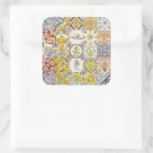 Dutch Tiles Quadratischer Aufkleber (Tasche)