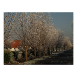 Dutch town, winter poster