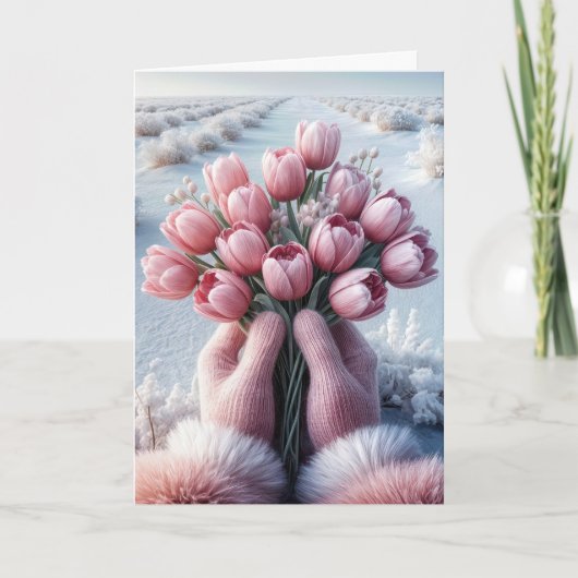 Dutch Tulip Birthday Bouquet Karte (Vorderseite)