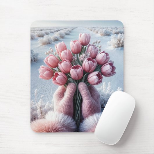 Dutch Tulip Bouquet Mousepad (Mit Mouse)
