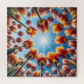 Dutch Tulip Garden in Sunshine Puzzle (Horizontal)