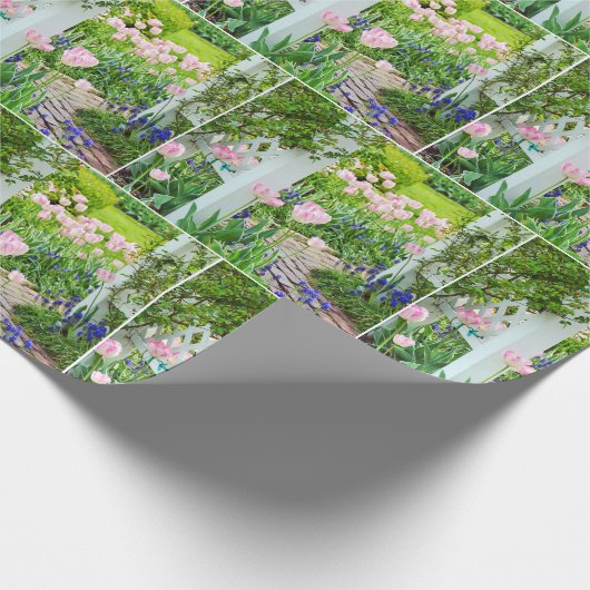 Dutch Tulip Garden Trellis Geschenkpapier (Ecke)