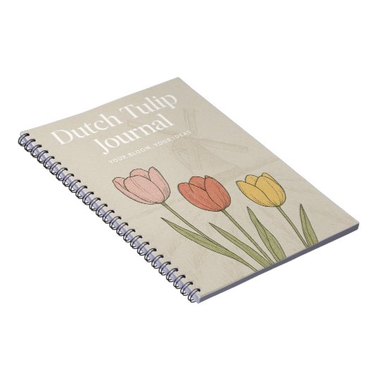 Dutch Tulip Journal: Nature-Inspired Notebook  Notizblock (Rechte Seite)