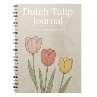 Dutch Tulip Journal: Nature-Inspired Notebook  Notizblock