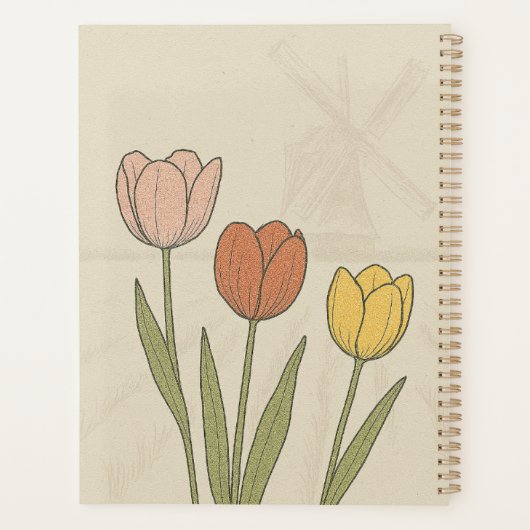 Dutch Tulip Journal: Nature-Inspired Notebook  Planer (Rückseite)