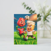 Dutch tulip versus German beer glass soccer duel Postkarte (Stehend Vorderseite)
