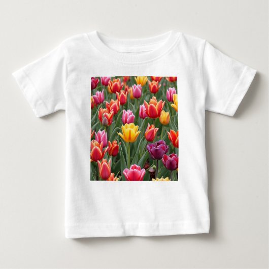 Dutch Tulips Baby T-shirt (Vorderseite)