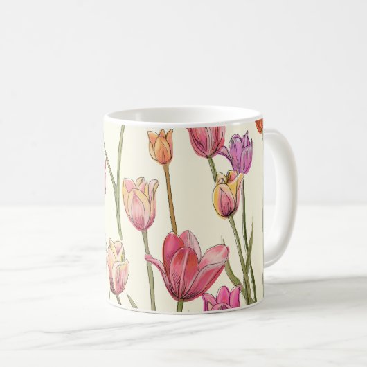 Dutch Tulips Classic Tasse (VorderseiteRechts)