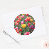 Dutch Tulips Runder Aufkleber (Umschlag)