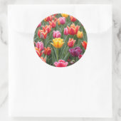 Dutch Tulips Runder Aufkleber (Tasche)