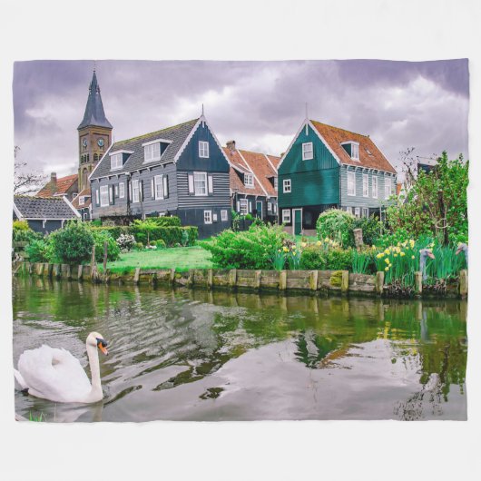Dutch Village Marken Fleecedecke (Vorderseite (Horizontal))