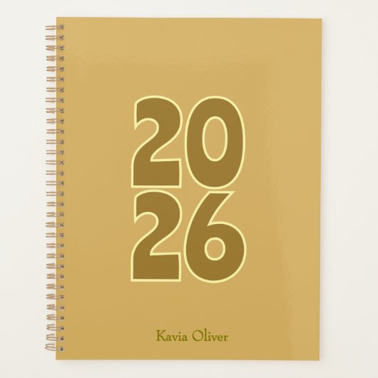 Dutch White With Bold Writing Year Planner Planer (Vorderseite)