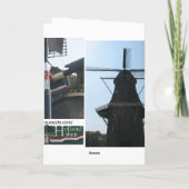 Dutch Windmill Greetings/ Note Card Karte (Rückseite)