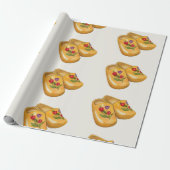 Dutch Wooden Shoes with Tulips, Klompen, Holland Geschenkpapier (Ungerollt)