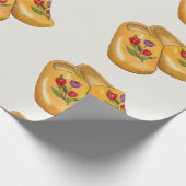 Dutch Wooden Shoes with Tulips, Klompen, Holland Geschenkpapier (Ecke)