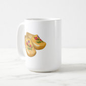 Dutch Wooden Shoes with Tulips, Klompen, Holland Kaffeetasse (Vorderseite Links)