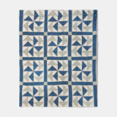 Dutchman-Puzzle-Quilt Fleecedecke (Vorderseite)