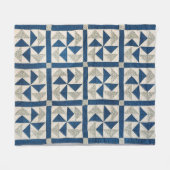 Dutchman-Puzzle-Quilt Fleecedecke (Vorderseite (Horizontal))