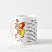 Dutton Familien-Wappen Kaffeetasse (Vorderseite Links)