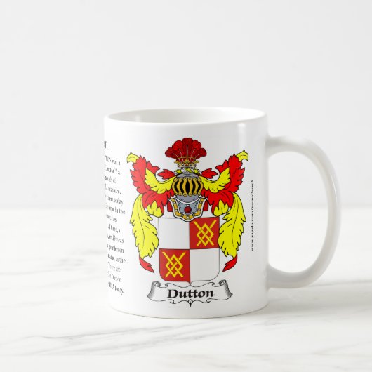 Dutton Familien-Wappen Kaffeetasse (Rechts)