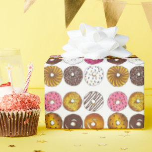 Dutzend Donuts Doughnut Frühstück Junk Food Feinsc Geschenkpapier